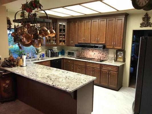 We got a beautiful new kitchen, and they worked hard to find a good price on the granite so we could afford to upgrade our counter tops.