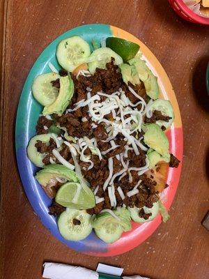 Fajita salad, beef.