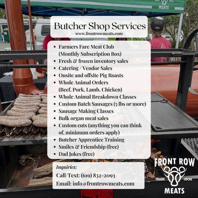 Butcher Shop Services