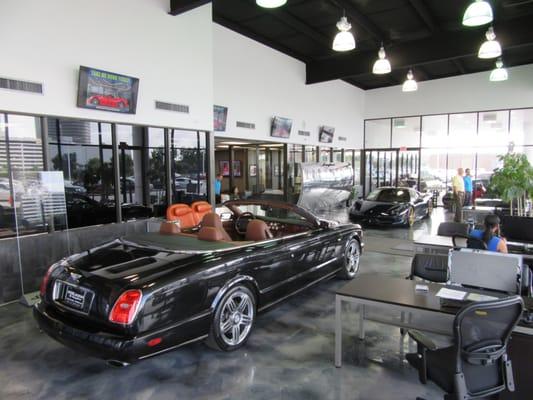 Bentley Azure Convertible sitting on our showroom floor.