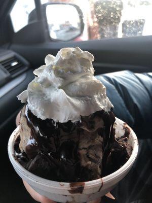 Hot fudge brownie sundae!!!  Yum!!!