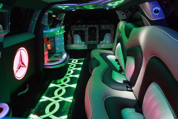 Inside of Mercedes Limo