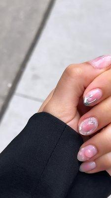 popular for blush nails and can add so many different designs with it! 3