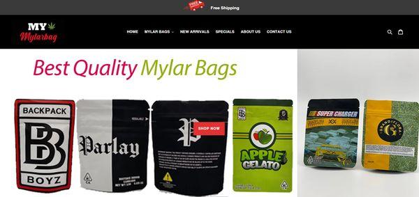 Mylar bags  Retail Online eCommerce Shop Website Design in Shopify Platform