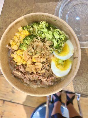 Spicy Pork RICE Bowl with soft egg