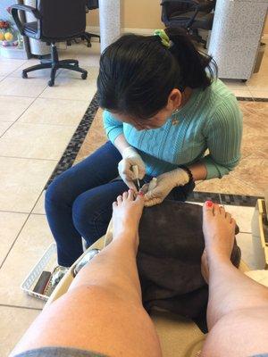 Very relaxing! Ann is gentle and pays attention to detail! Best pedicure in a long time!