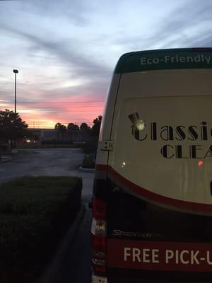 Another beautiful morning at Classic Touch Cleaners.