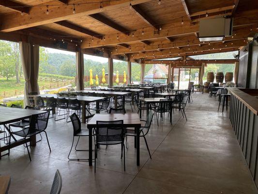 Outdoor covered area with seating