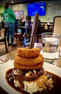 The Tower of Stout...otherwise known as their Stout Burger is REALLY, REALLY Good. You won't finish it in one seating.