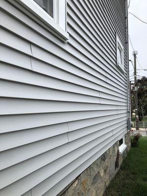 Seams on siding