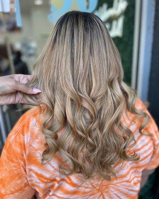 Hair color + microlink extensions