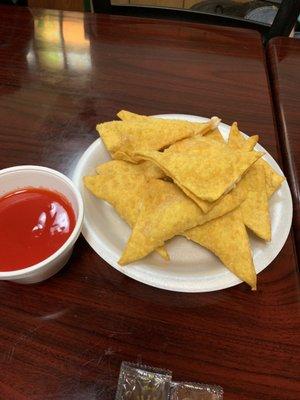 12 piece Crab Rangoon perfect for sharing.