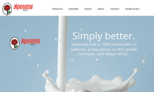 Website copywriting for a local dairy farm.