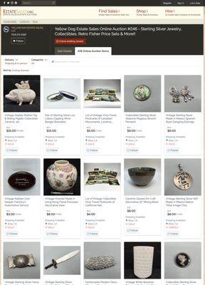 An example of how our auctions look on our favorite auction platform.