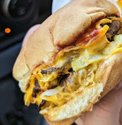 Double cheeseburger