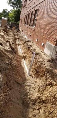 Sewer line install at Loft on 5th