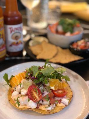 Seafood Tostada