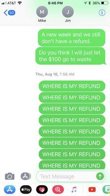 Me still requesting my $100