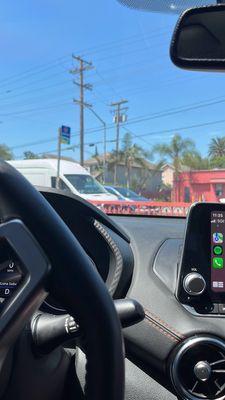 View from the inside with the windshield ceramic tint 35%