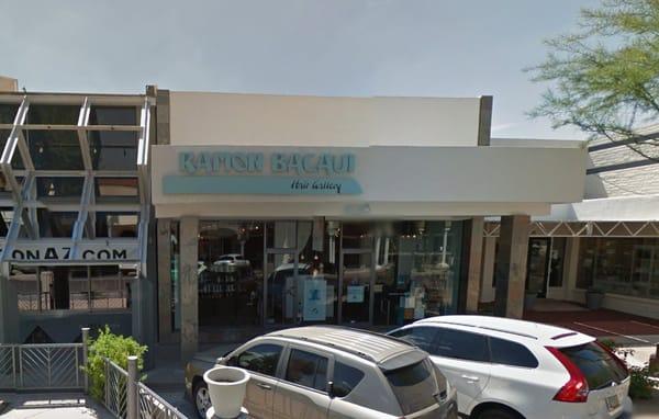 Outside of Ramon Bacaui Salon. Celebrity Skin is tucked away inside in a quiet room towards the back.