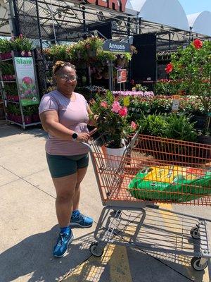 Getting things ready you gotta keep the yard of the month going.