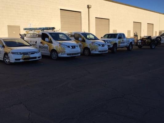 Here's half the fleet, we can't wait to get a pic of the entire fleet. We couldn't be happier with the growth we had in 15'