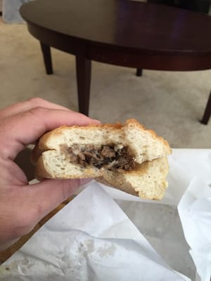 Steak and cheese with barely any steak and cheese.