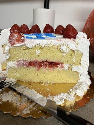 Horrible strawberry shortcake. All cake,not nearly enough strawberries