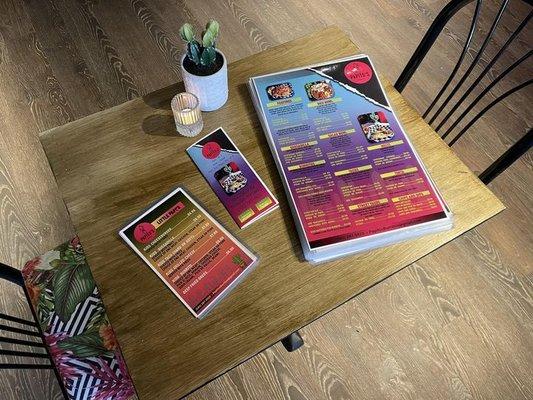 Design, printing and assembling of restaurant menus for Papitos Burritos. 

Customer photo: Dean Desain