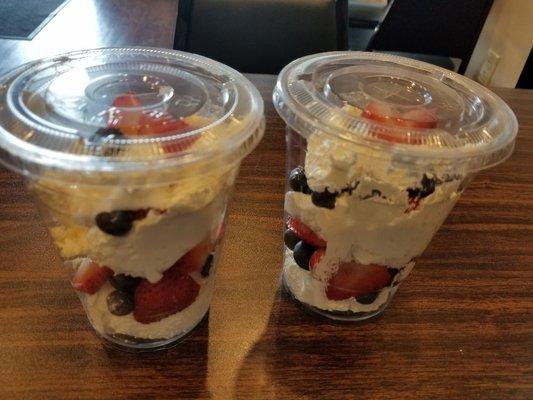 Come and try our fruit and yogurt parfait. So refreshing!