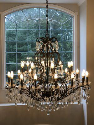 Foyer entry chandelier