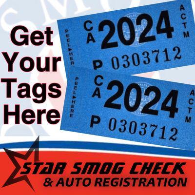 2024 Tags and registration DMV renewals done here. GET YOUR TAGS HERE.