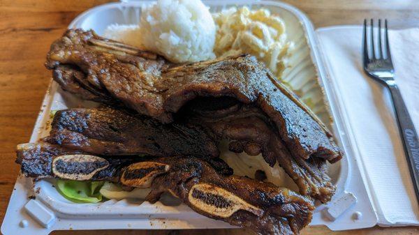 Kalbi short ribs plate