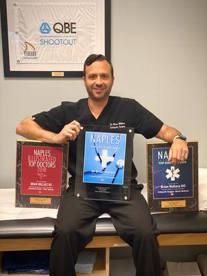 3 years in a row as Naples Illustrated Top Doctor in the field of Sports Medicine orthopedics!!!!