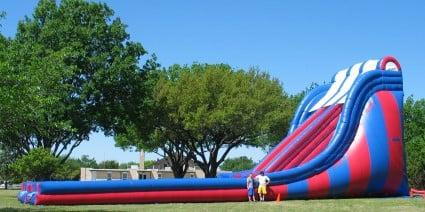 Game shown: Big Tex Waterslide - "The Biggest Portable Water Slide in Texas!"