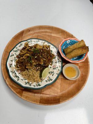 Pad Thai lunch special with spring roll. Mon. - Fri. until 4pm. Except HOLIDAYS