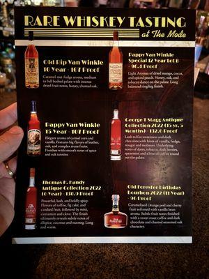 Whisky Menu