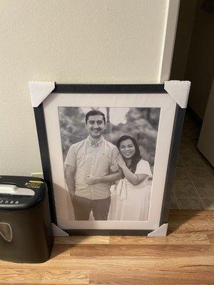 Packaged 16x20 framed photo