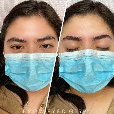 Brow Shaping (before & after)