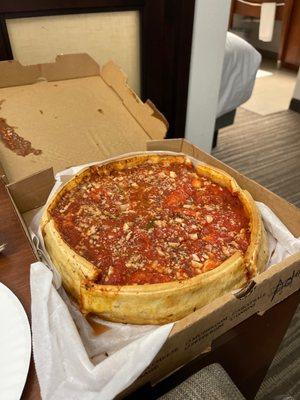 Traditional deep dish.