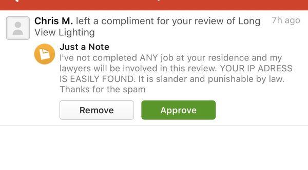 This guy is unbelievably unprofessional; this is his threatening response to my review. Beware!