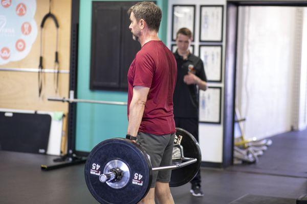 Hex bar deadlift