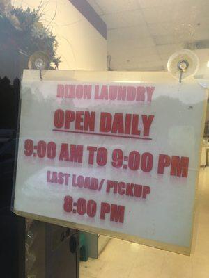 Here's the sign of their hours. To the business owners: Have your employees honor your posted business hours.