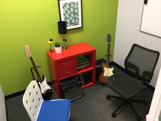 Guitar lesson room!