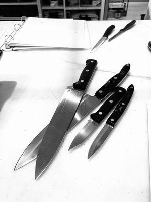 Straight Edge~ (Some Of My Cutco Knives & Henckels For Sharpening. 1st Knife Is Free-All Others $5 Ea.)