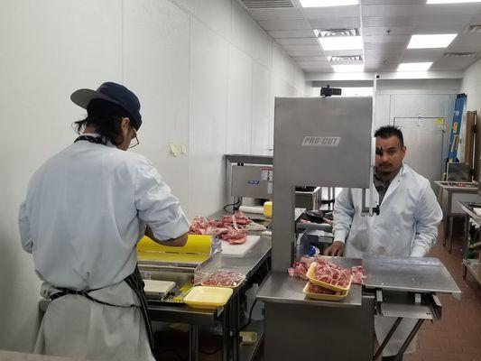 Our butcher at work