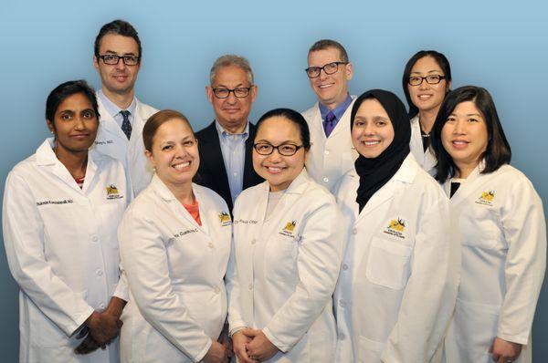 Drs Sheyn, Adelson,Thomas, Kim(back row) Dr Konatalapalli, M.CuadraPA, C.RiesterCRNP, Dr Mohammad(Front row)