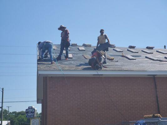 Storm Damaged Church we got them a new roof through insurance