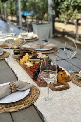 Charcuterie board at our first stop - Akash winery. Great Chardonnay and Rose.