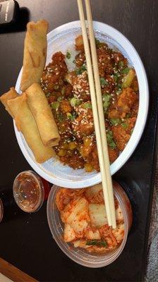 Spicy Garlic Chicken Rice Bowl